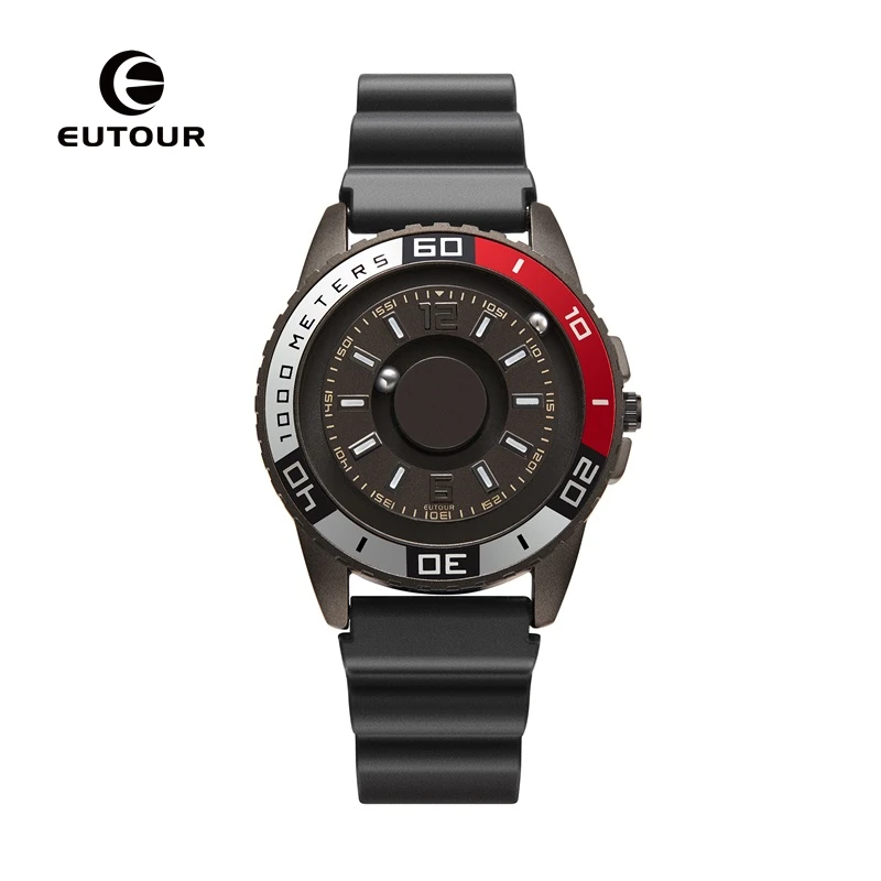 

EUTOUR E025 New innovative magnetic metal multi-function men's watch fashion sports quartz watch simple strap pilot