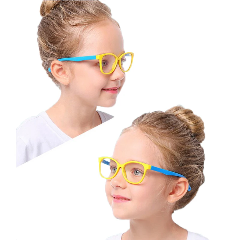 

Light Blocking Glasses Blue Anti-uv for Kids TR + Silicone + Double-layer Anti-blue Light Film Print Your Logo in White Unisex, Multiple colour