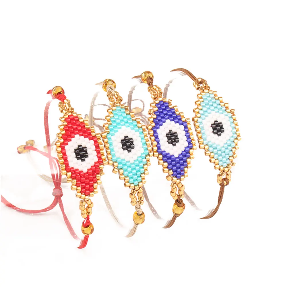 

Go2boho Lucky Accessories Pulseras Femme Designer DIY Adjustable Bracelets & Bangles Turkish Evil Eye Miyuki Bracelet for Women