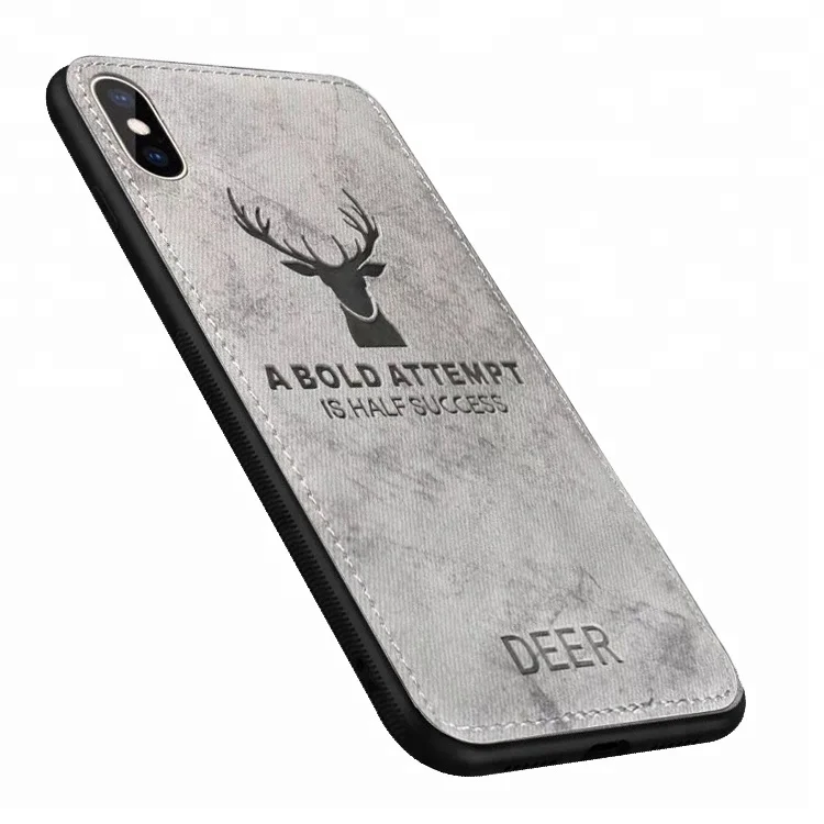 Luxury Custom 3D Printing Cloth Texture Soft TPU Cell Phone Case For iPhone Xs Max