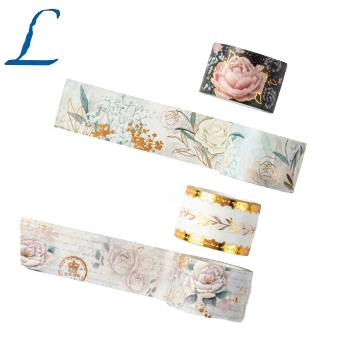 

Custom Printed Stationery Colored Masking Wholesale Gold Foil Washi Tape