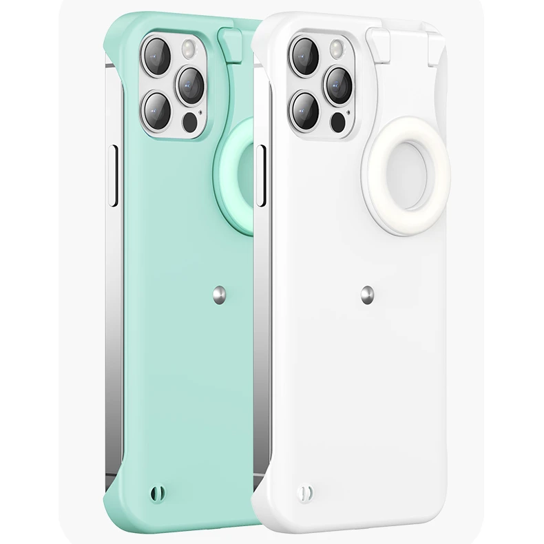 

2021 popular tpu shockproof phone cases for luxury iPhone 12 pro max phone case iPhone 12 case with ring light