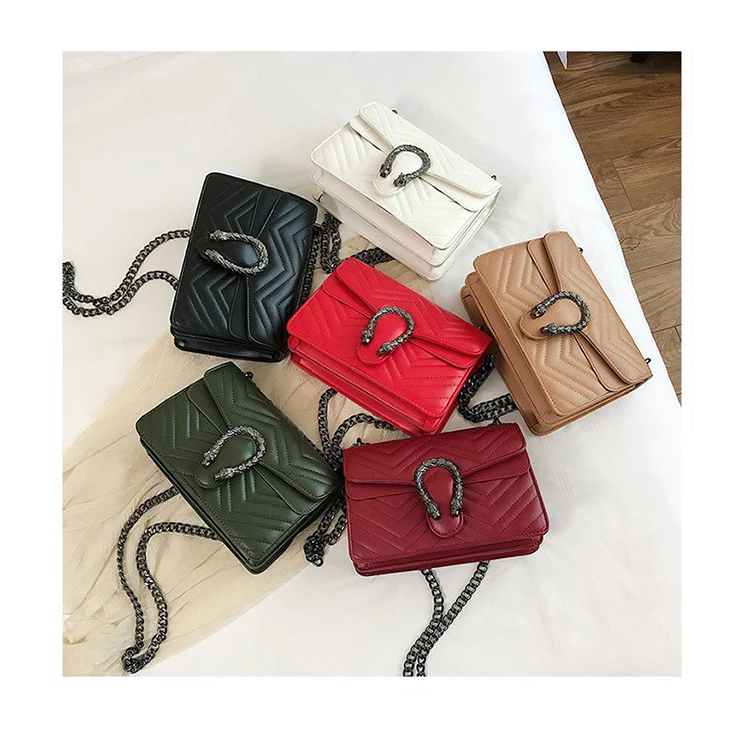 

Luxury Brand Chic Chains Women Handbags Texture Embroidery Thread Shoulder Bag Designer Lock Crossbody Bolsa Mujer Messenger Sac