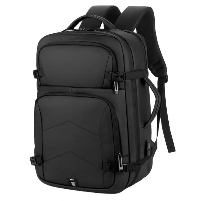 

New style backpack business laptop bag USB backpack, Black. grey