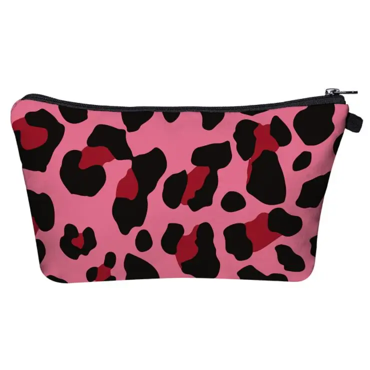 

Amazon hot sale custom makeup bags european and american style women wash bag pretty pink red girl cosmetic bag