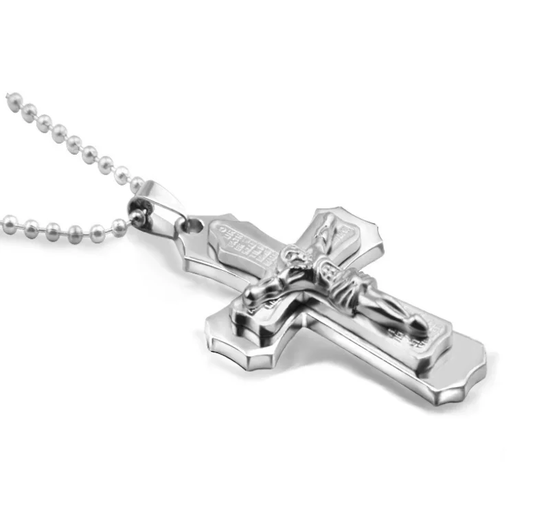 

Men's Stainless steel cross pendant necklace