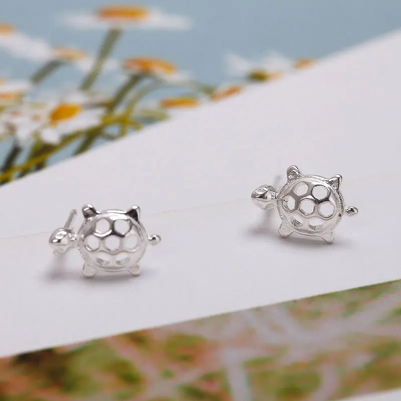 

Best Selling S925 Sterling Silver Turtle Stud Earrings High quality 925 Sterling Silver Turtle Earring For Party
