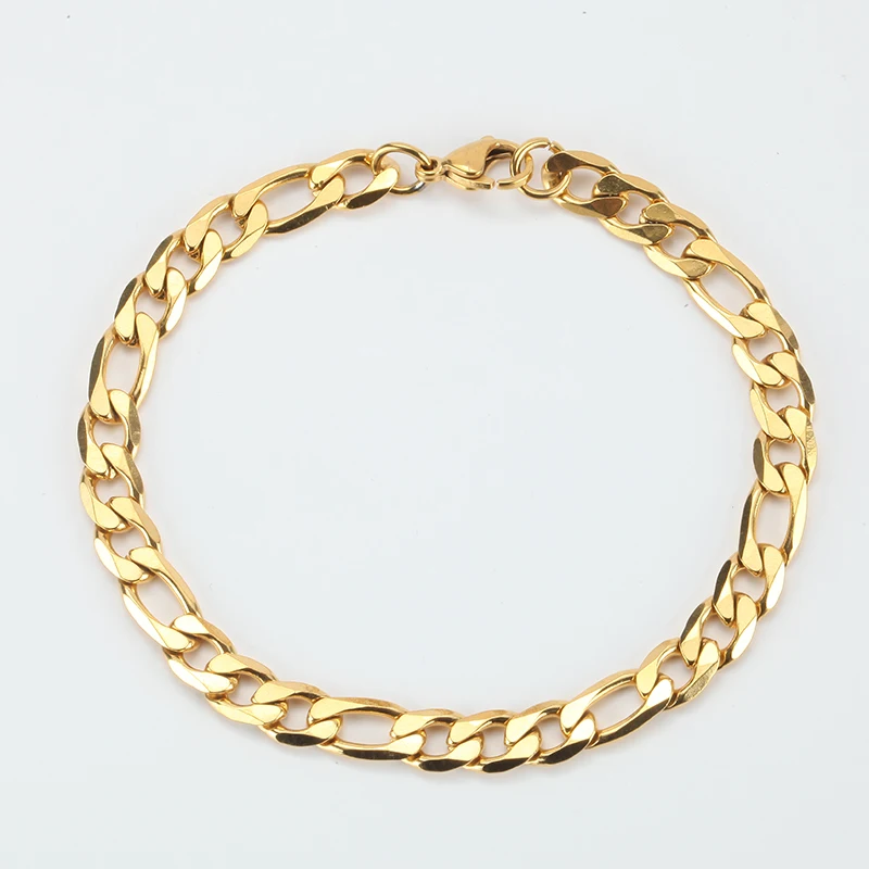 

316L Stainless steel bracelet chain twist bracelet Do not fade Men jewelry Titanium Stainless steel bracelet charm, Gold