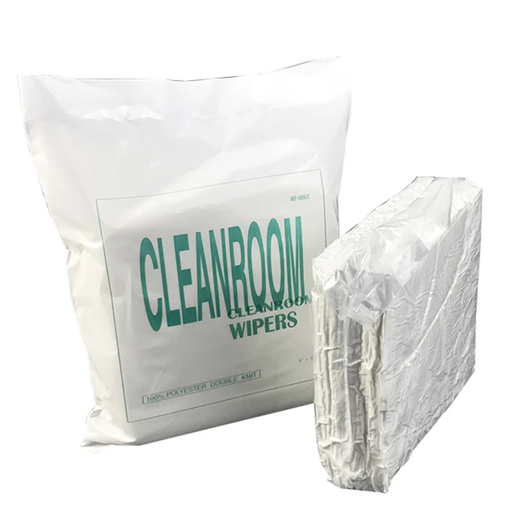 

150pcs 9inch 100% Polyester Lint Free Clean Room Wiper 1009S Cleanroom Wipes For Cleaning Ink Clean Printing Machine, White