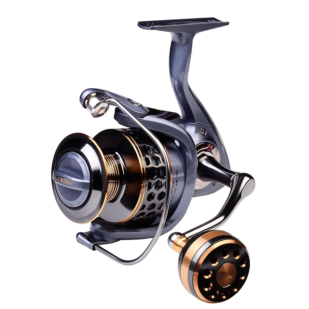 

Amazon Full Metal Fishing Reel 11-21KG Drag Max 2000-7000 Spinning Wheel 5.2:1 For Saltwater