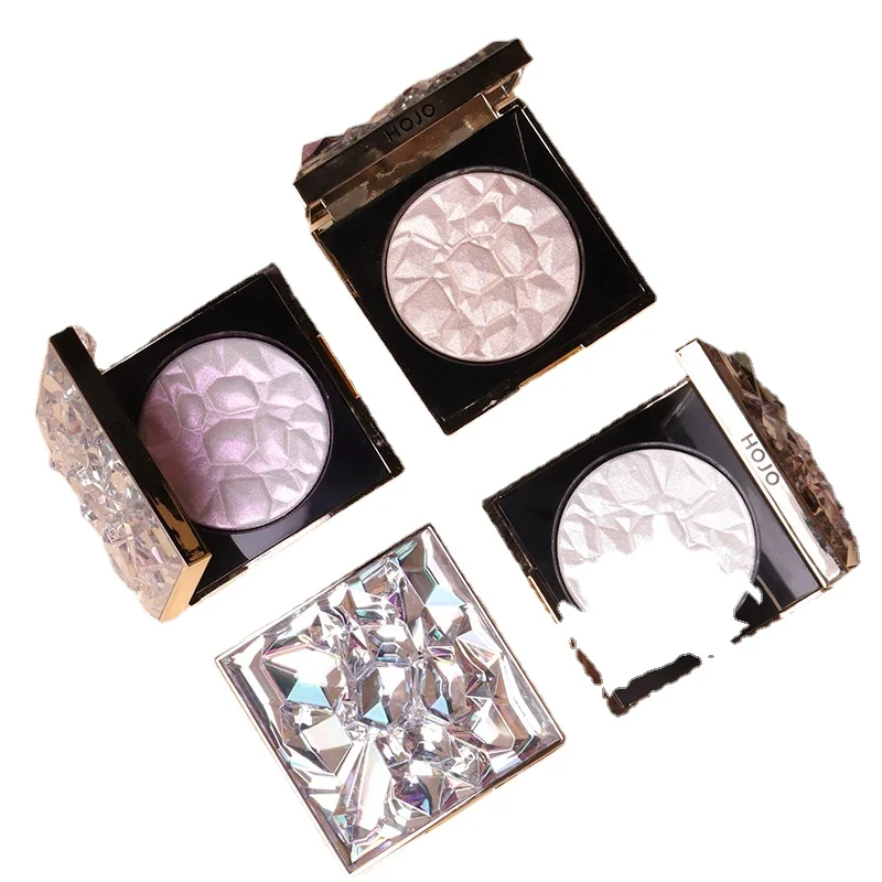 

Private label Makeup Diamond Crystal High Gloss Powder Highlighter palette White Stereo Brightening Powder Repair face