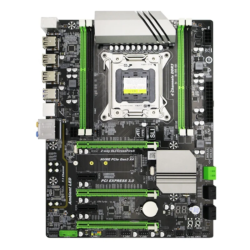 

high performance gaming atx motherboard x79 lga2011 spuuort intel core i7 Xeon 5 channels maximum memory 128gb ddr3 ram