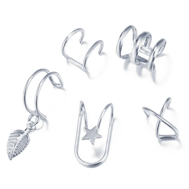 

European and American fashion five-piece ear clip