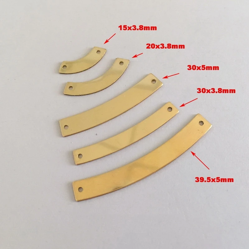 New Gold Filled Curved Bar Connector for Permanent Bracelet Necklace Jewelry Making Findings