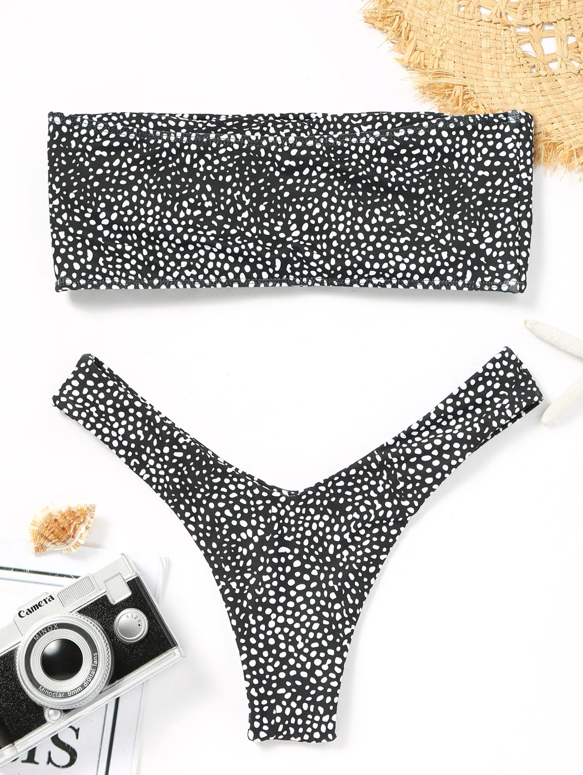 New Arrival Bandeau Leopard Print Thong Mature Women String Bikinis ...