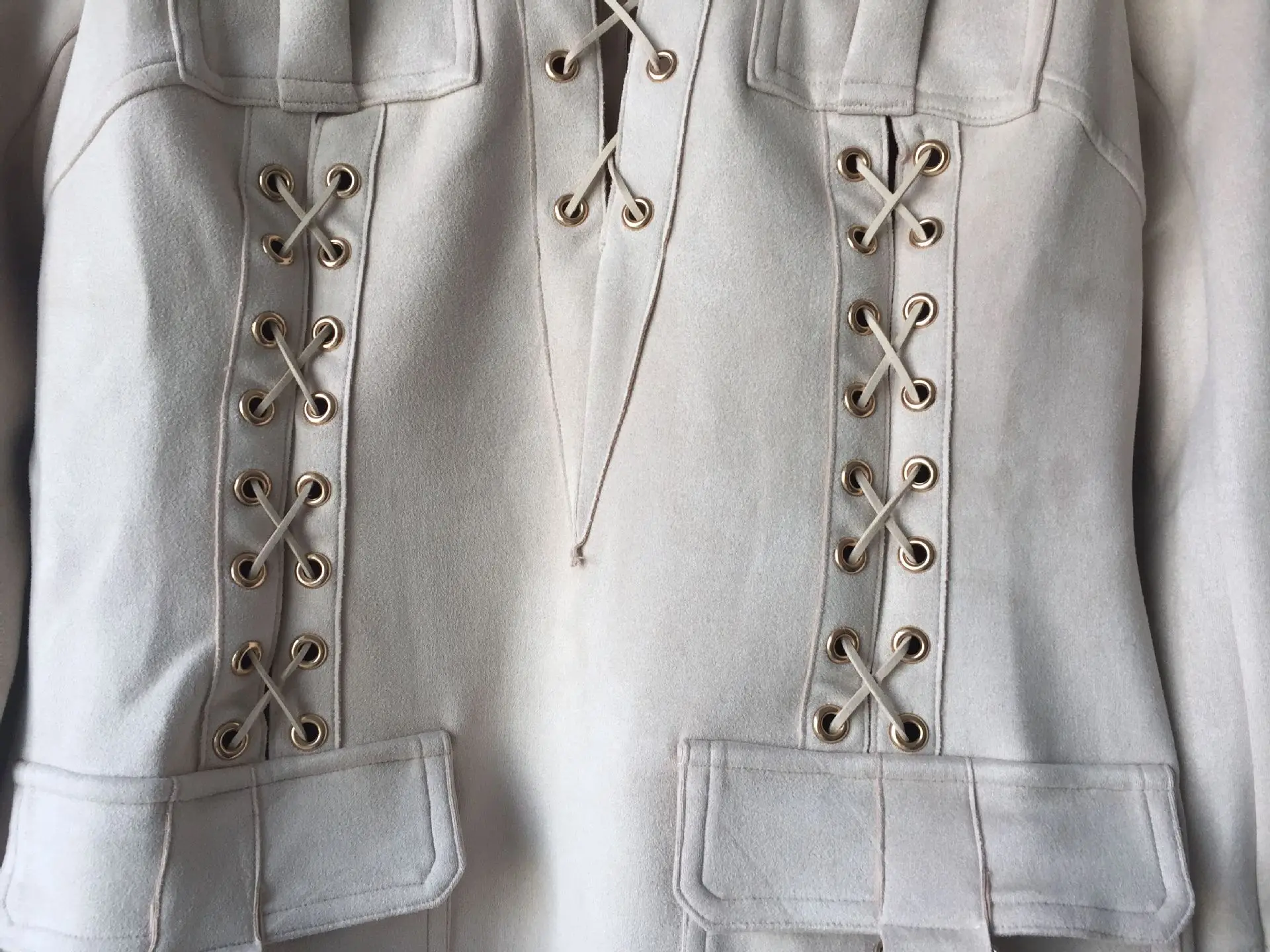 barooca时装秀冬季/秋季v领臀部绷带麂皮绒面料性感女士女士休闲晚