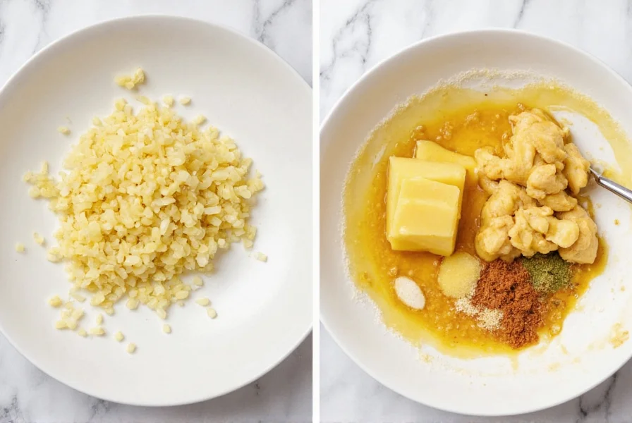 Step-by-step preparation of homemade ginger snacks showing grating fresh ginger and mixing ingredients