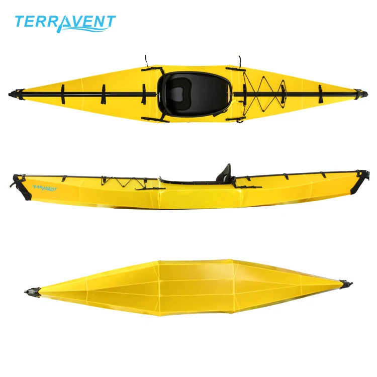 

Wholesale USA/EU dropshipping Cheap Foldable kayak 13ft Sit in Singal seat Fold folding Fishing Canoe/Kayak For Sale