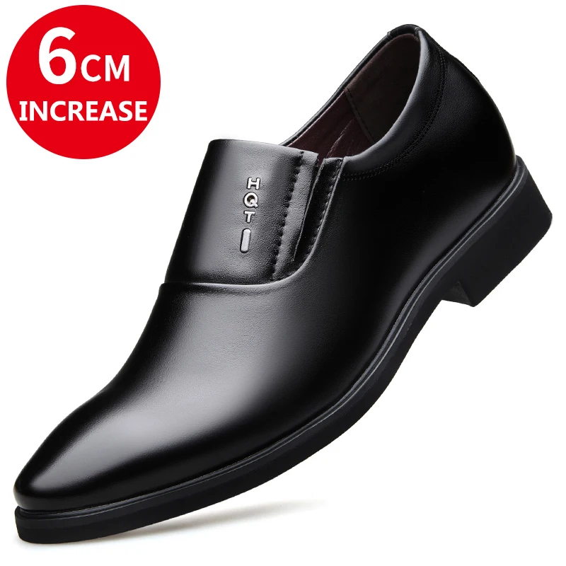 

High Quality Business Invisible Height Increase Shoes Men, Black / brown