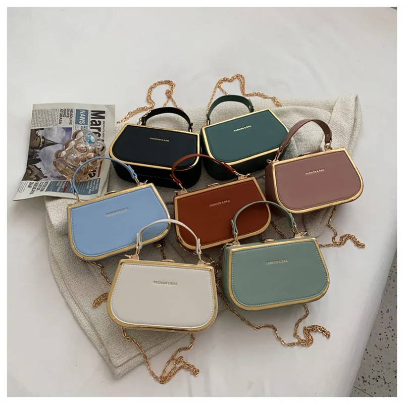

Fashion style shoulder sling bag pu leather hand bags women chain ladies purses and handbags 2022