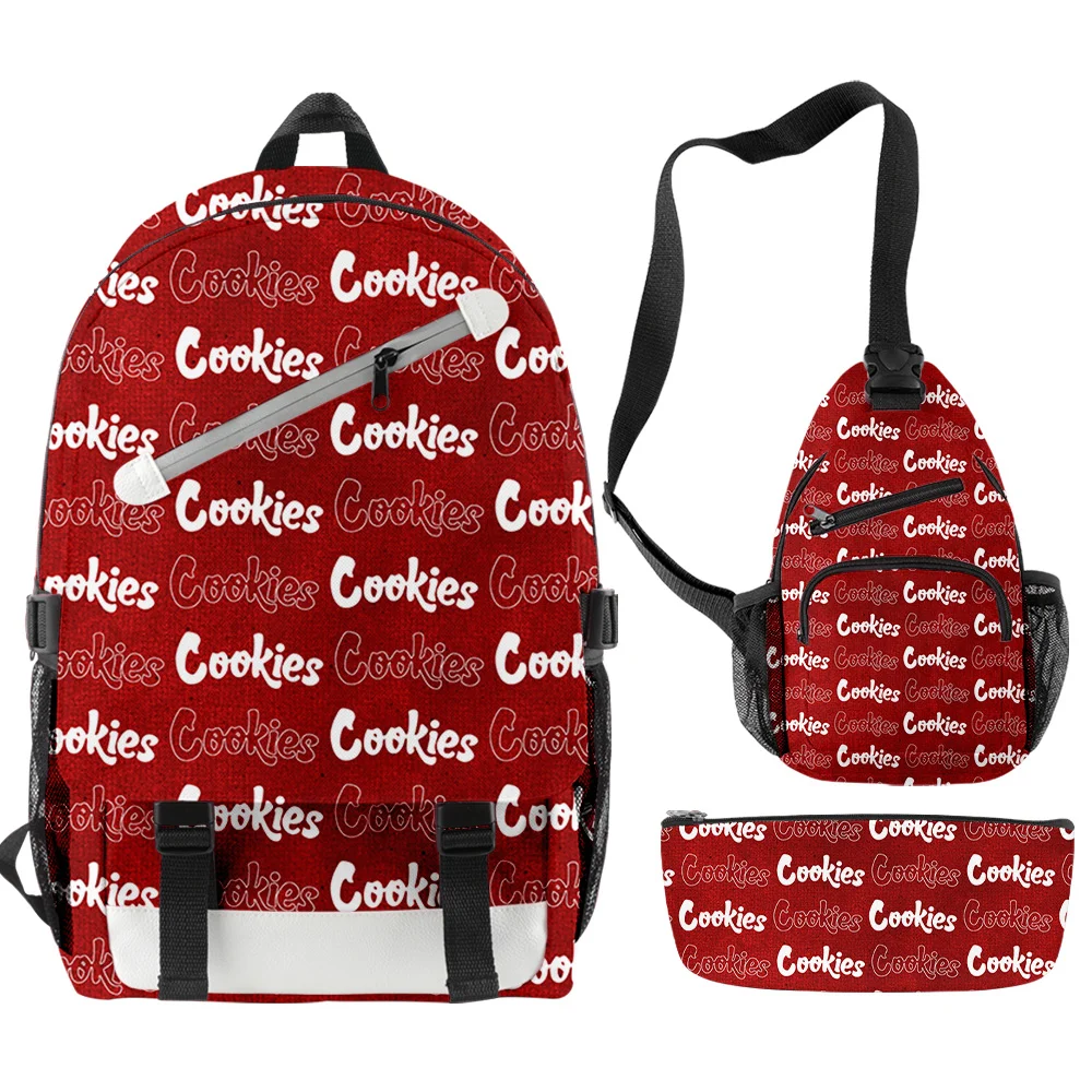 

2020 Hot cookies Backpack 3D Printed Oxford gashouse cookies backpack hook loop fabric smell proof backpack cookies laptop bags
