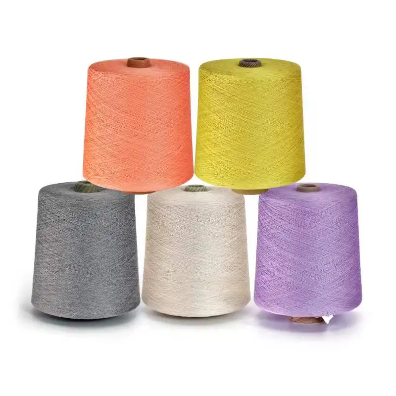 

china factory price 2/48NM 15% cashmere 85% anti-pilling silk cone silk fancy knitting blended dyed yarn for weaving