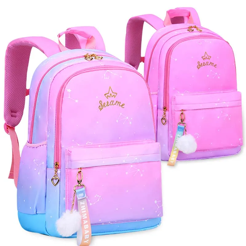 

New arrival lovely girls children backpack back to school bag, Pink,purple,rose red