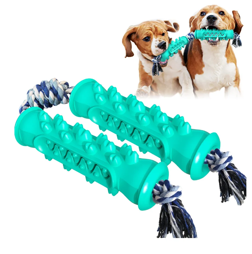 

Pet IQ Improving Toy Dog Teeth Grinding Cleaning Toy Cat Toothbrush Toy With Rope TPR Inside Aisle