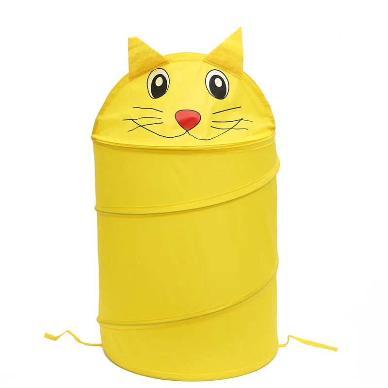 

E136 Cartoon Animal Waterproof Laundry Bag Polyester Foldable Clothing Storage Basket Collapsible Kids Laundry Bucket, 12