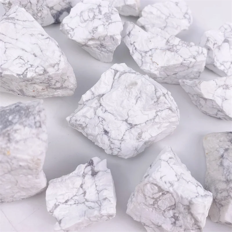 Crystals Healing Stone  Howlite Raw Stone  for Meditation Ornaments and Secondary Operation