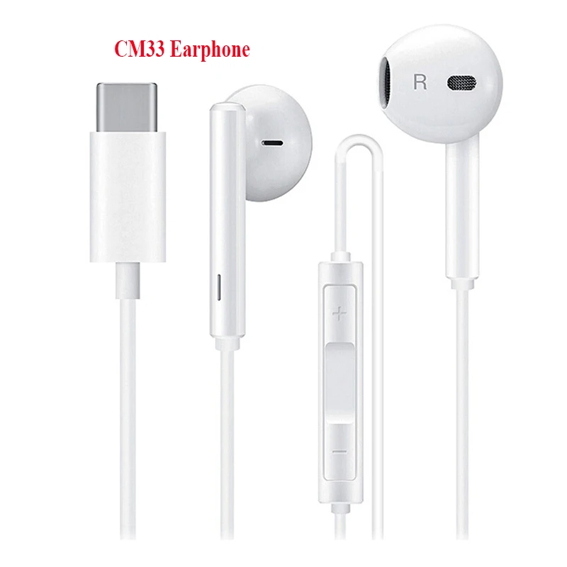 

CM33 Earphone USB Type-C In Ear wired mic Volume Control Headset For Huawei Mate 10 20 P20 Pro