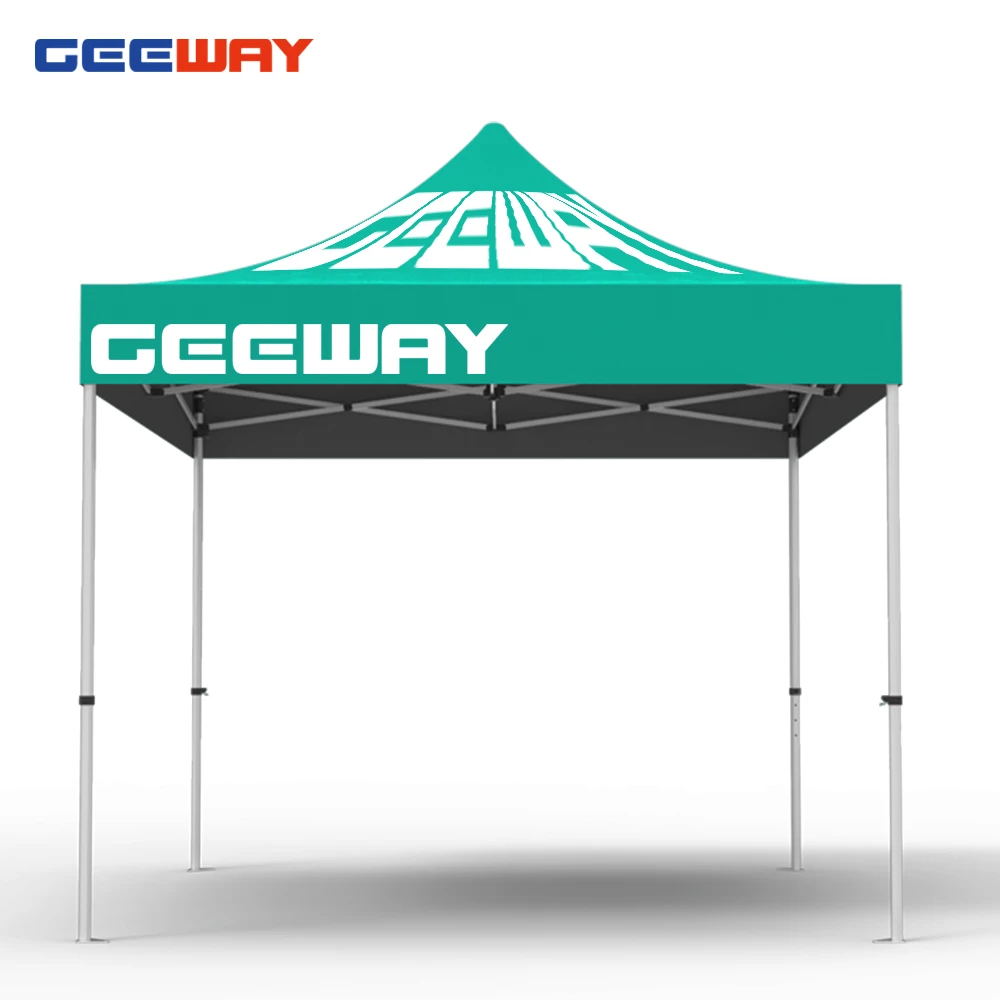 

GEEWAY Custom 300d Oxford Fabric Pop up 10x10 Trade Show Canopy Tent for Events, Custmized