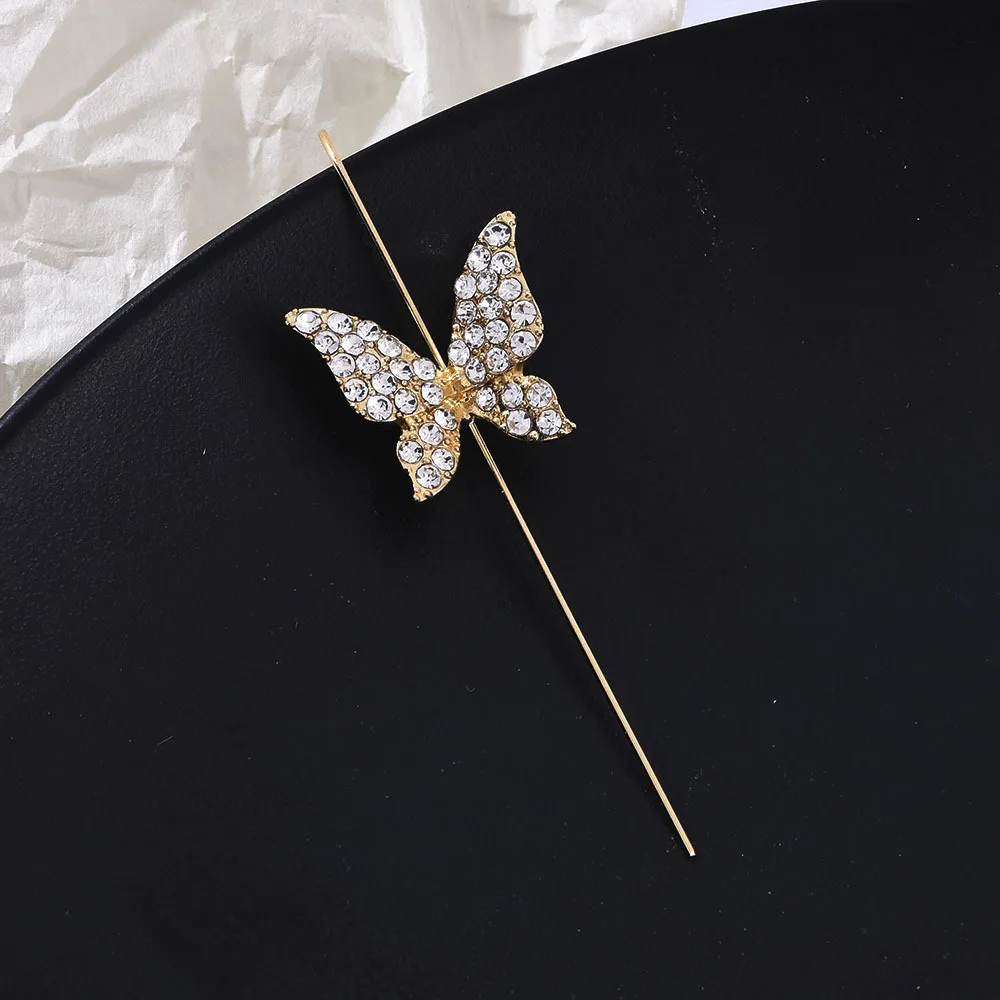 

Korean simple cute fashion minimal zircon ear hole piercing earrings
