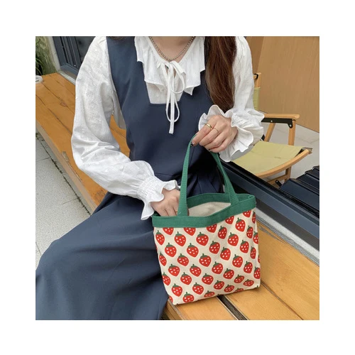 

Promotional Fashion Food Kids Personalized Lunch Bag Fruit Canvas Cooler Bag