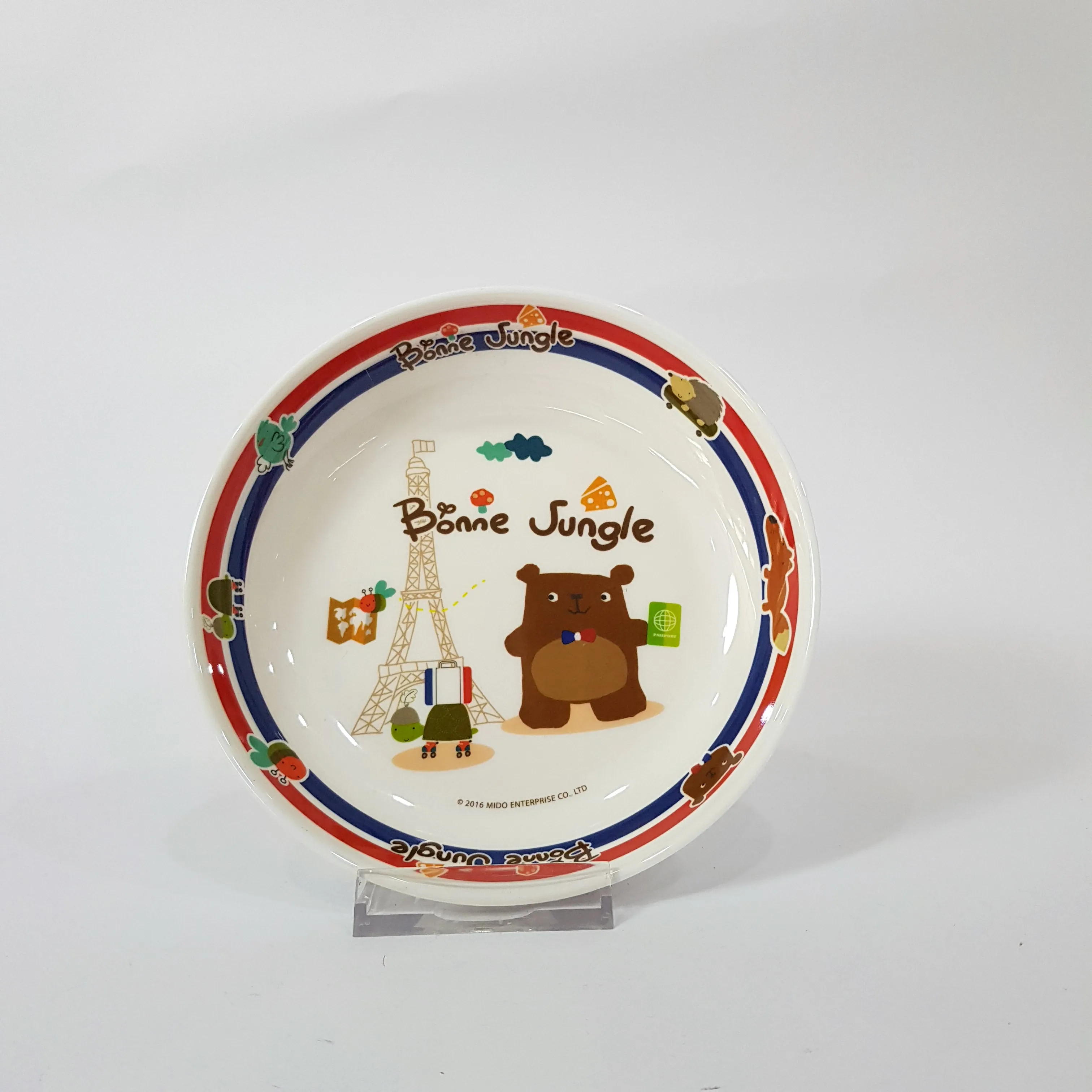 

Ecofriendly unbreakable 100% melamine round 6.5 inch deep plate kids melamine plates, Customized color acceptable