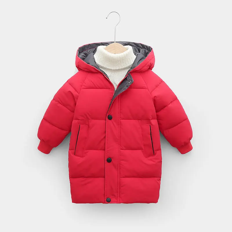 

Autumn Winter Children Boys Jacket Hooded Down Cotton Thick Warm Girls Parka 1-10 Years Kids Outerwear Coat, Picture