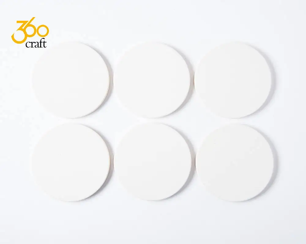 

360Craft Wholesale Unique Personalised Design Washable Porcelain Sublimation Blank Coaster Ceramic Material