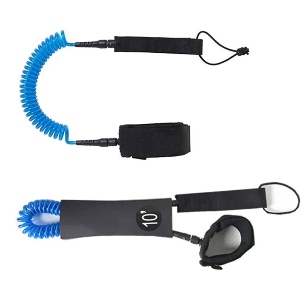 

Eco Cheap Price Durable TPU Double Swivels Safety SUP Coiled Leash for Sale