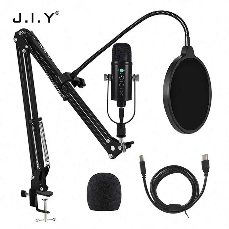 

J.I.Y BM-86 Factory Direct Sale Electret Small Condenser_Type_Microphone Microphone Professional Condenser Made In China, Black