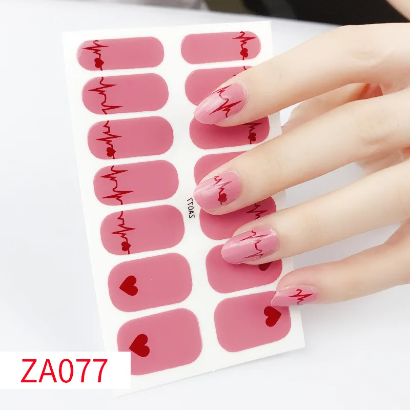 

Wholesale custom nail art wraps decoration real nail polish sticker gel nail sticker