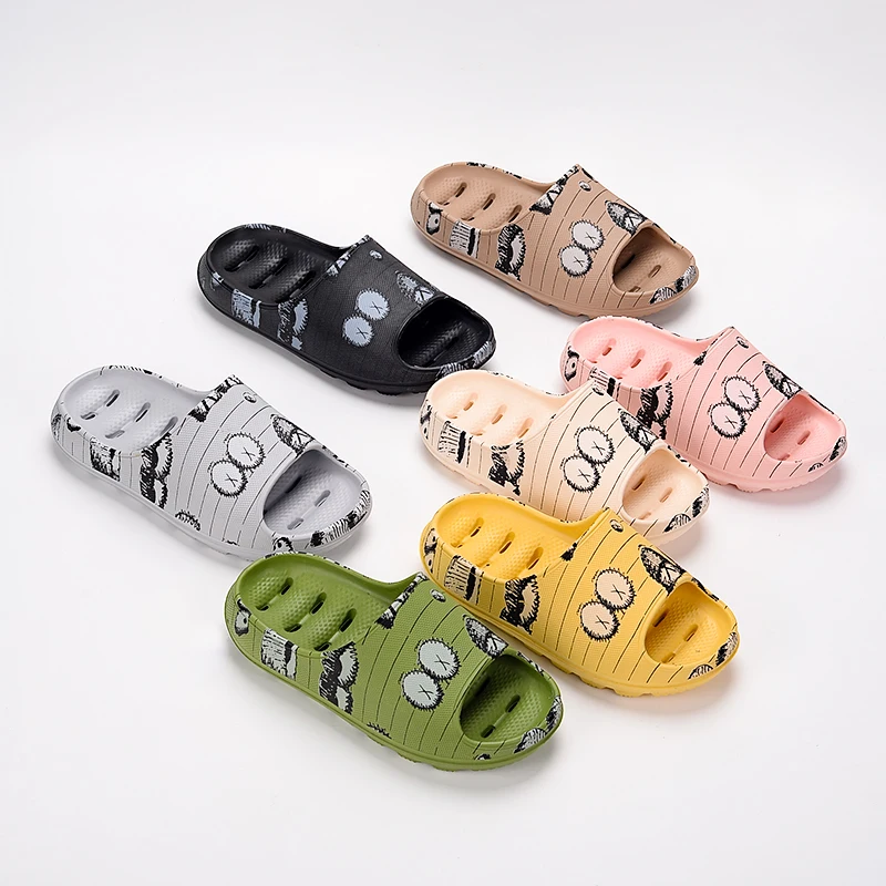 

Leaking Slippers Beach Yezzy Slippers Yeezy Slides open toe bathroom slippers for women men, Beige, pink, green, yellow, black, khaki, gray