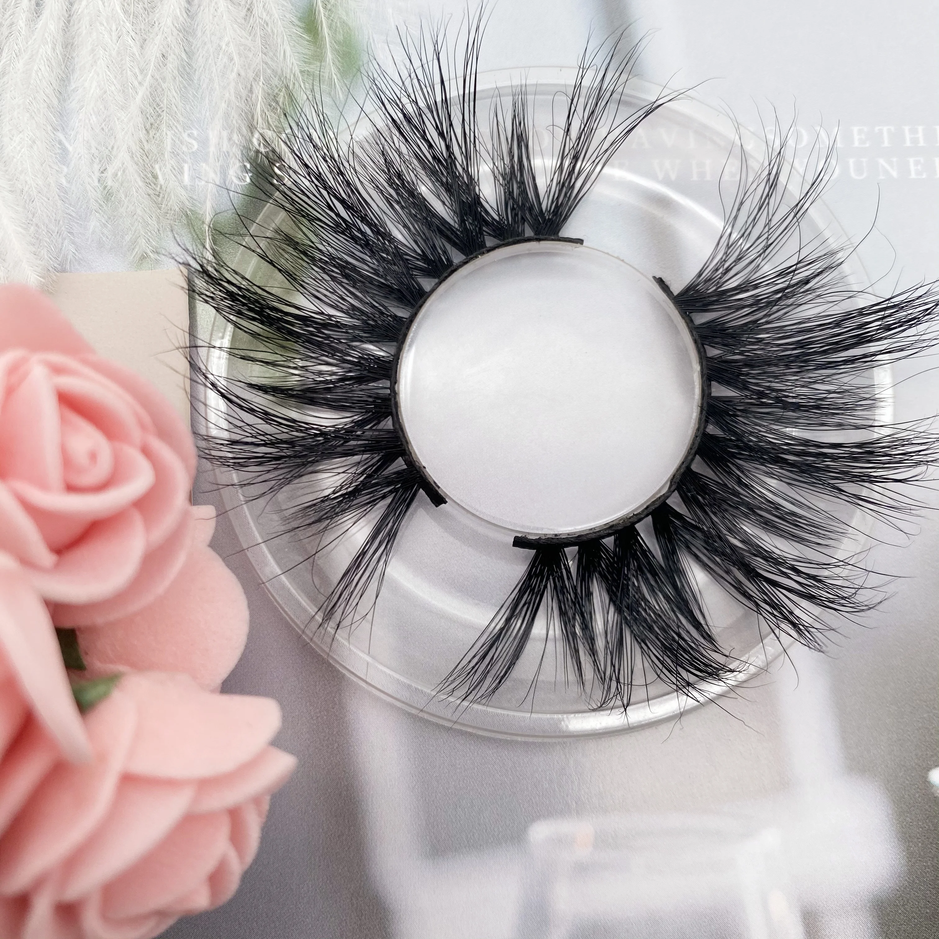 

Fluffy Natural Vendor Custom 25MM Mink Lashes