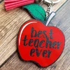 Teacher's Day Lovely Sweet Gift Acrylic Keychain - Apple Keyring - Special Present for Your Teacher