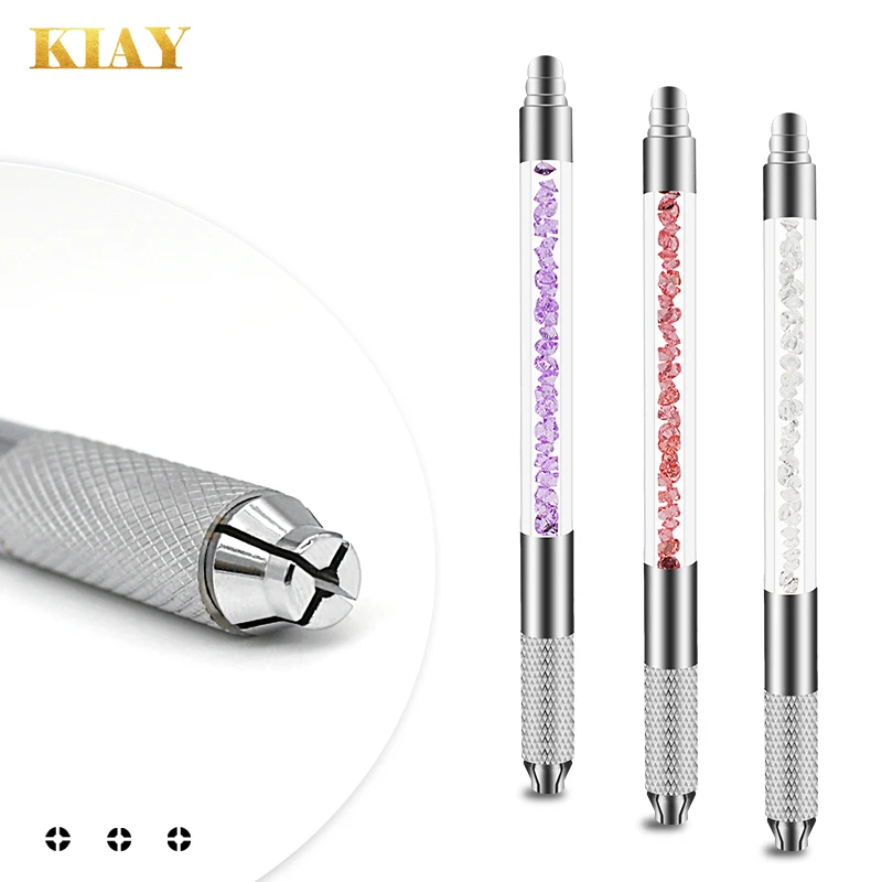 

Acrylic double head micro blading pen, White , purple , pink