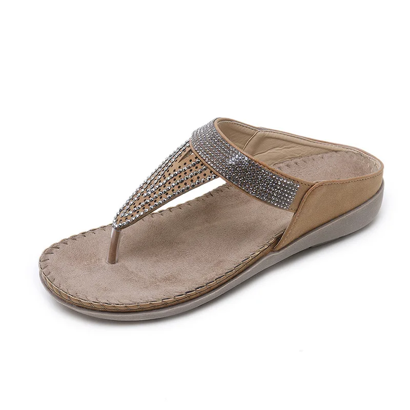 

S583 cross-border rivet woven large size flat bottom retro Romen women Sandals