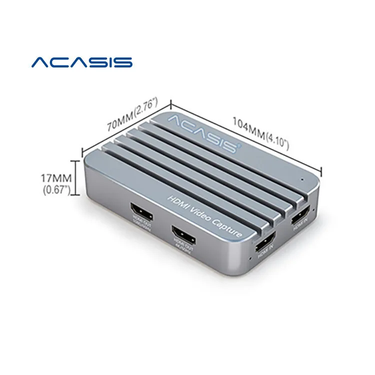 

Acasis Guaranteed Quality HD-compatible Capture Card Video Capture for gaming video live streaming, Black