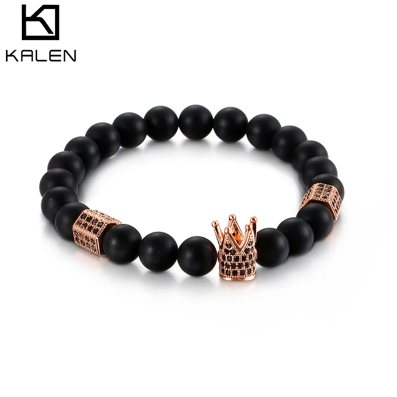 

Hot Selling Simple Yoga Bracelet Hand Jewelry Natural Frosted Black Agate Beads Women Meditation Bracelet, Other