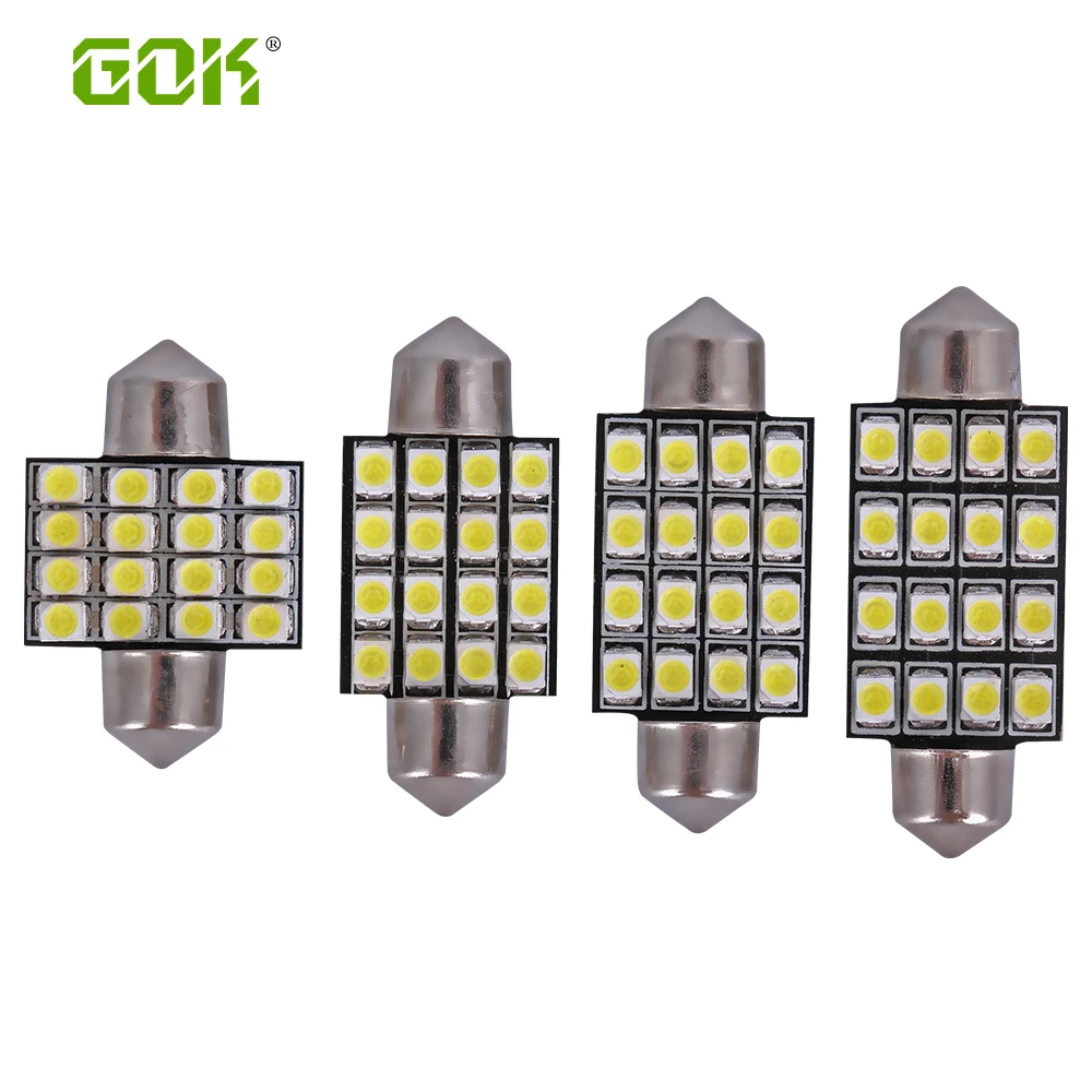 

Car Led C5w 31/36/39/41mm Festoon 16Smd 1210 Led Dome Indicator Bulbs Light, White