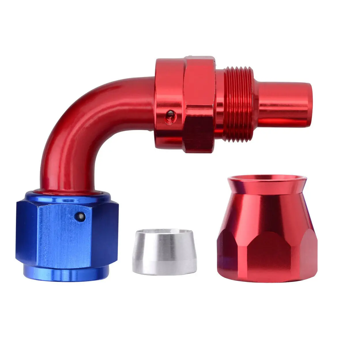 AN6 size  Braided PTFE Fuel Hose Line with PTFE Swivel Hose Fittings for E85 Ethanol Fuel
