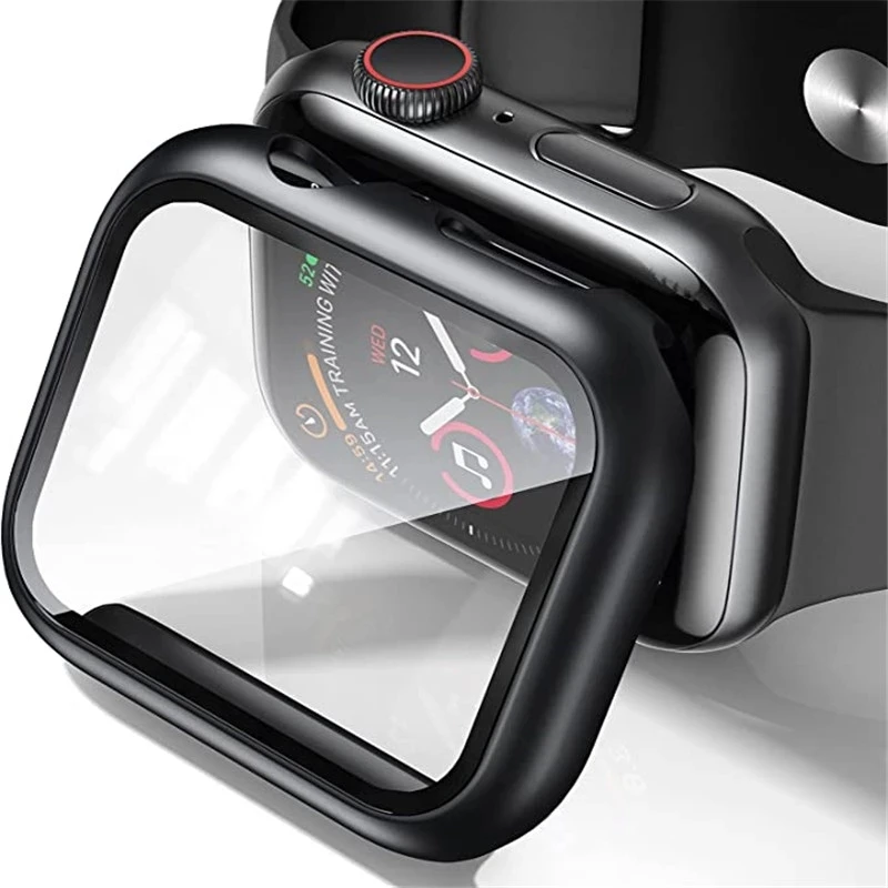 

41mm 45mm Tempered Glass Watch Case For iWatch7 Cover Screen Protector Tempered Glass Cover For Apple Watch S7